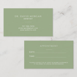 Modern Dentist Orthodontist Appointment Business Card