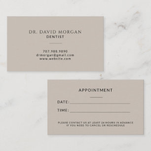 Modern Dentist Orthodontist Appointment Business Card