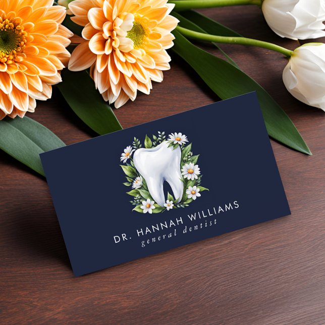 Modern Dentist Orthodontist Watercolor QR Code  Business Card (Creator Uploaded)