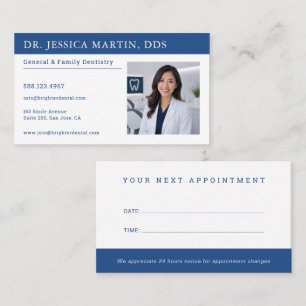 Modern Dentist Professional Photo Business Card