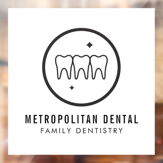 Modern Dentist Teeth Black Logo  (Sheet 2)