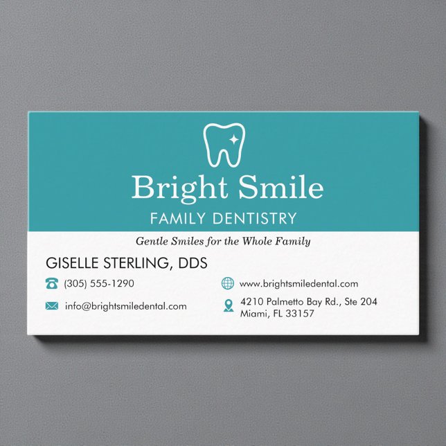 Modern Dentistry Dental Office  Business Card (Creator Uploaded)