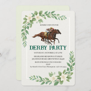 Modern Derby Horse Racing Party Invitation