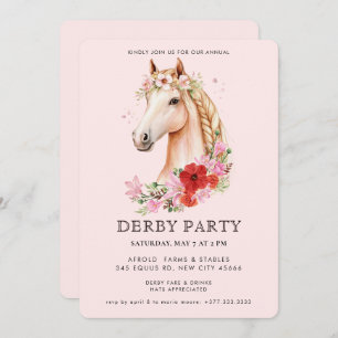 Modern Derby Party Invitation