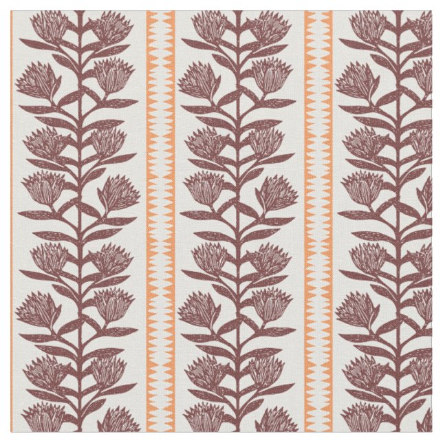 Modern desert botanical floral bohemian rustic  fabric (Close Up)