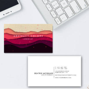 Modern Desert Mountains Business Card