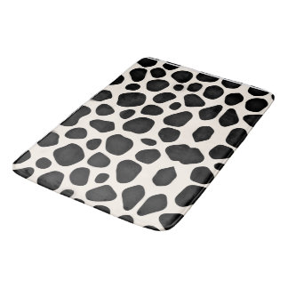 Modern design black patterns   bath mat