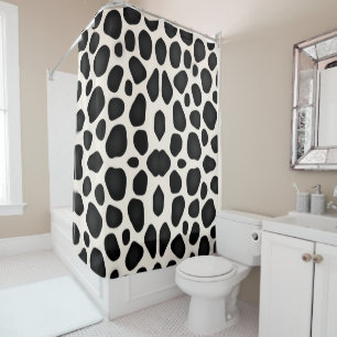 Modern design black patterns shower curtain