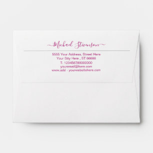 Modern Design Envelope with Your Name Address Info