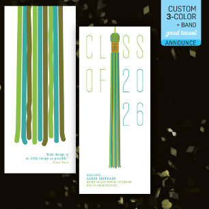 Modern Design Graduation Announcement Colour-Edi