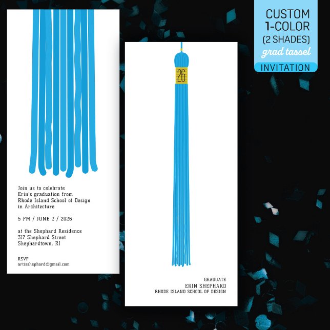 Modern Design Graduation Invitation 2 colour Tasse (Creator Uploaded)