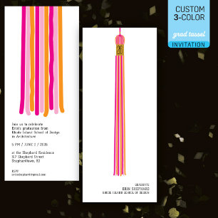 Modern Design Graduation Invitation 3 colour Tasse