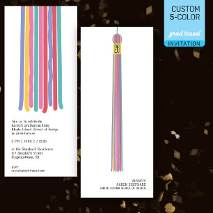 Modern Design Graduation Invitation 5 colour Tasse