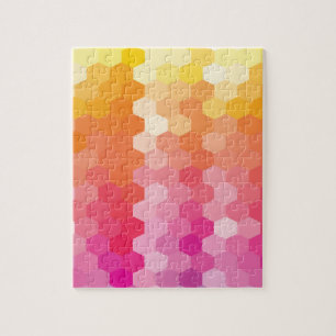 Modern design hexagons pattern jigsaw puzzle