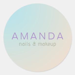 Modern design in Minimalist style Classic Round Sticker