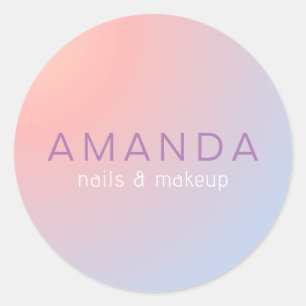 Modern design in Minimalist style Classic Round Sticker