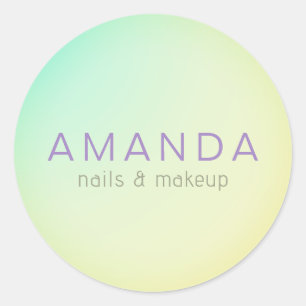 Modern design in Minimalist style Classic Round Sticker