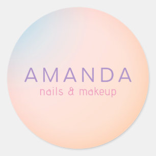 Modern design in Minimalist style Classic Round Sticker