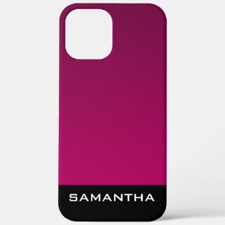 Modern Design Monogram Gradient Purple Pattern iPhone 12 Pro Max Case