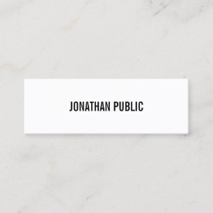 Modern Design Professional Elegant Simple Plain Mini Business Card
