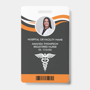 Modern Design Registered Nurse Photo ID Badge
