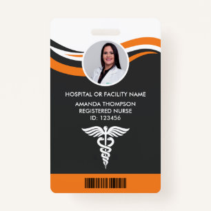 Modern Design Registered Nurse Photo ID ID Badge