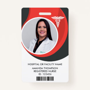 Modern Design Registered Nurse Photo ID ID Badge