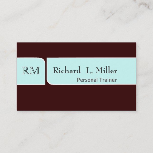 Modern Design Simple Plain Masculine Business Card (Front)