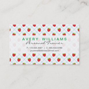 Modern Design, Strawberries, Strawberry Business Card
