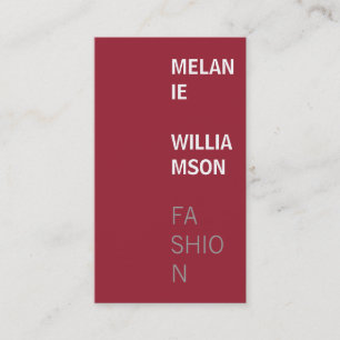 Modern Design (vivid burgundy) Business Card