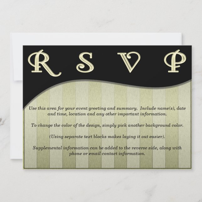 Modern Design Wave and Stripes Custom Invitation (Front)