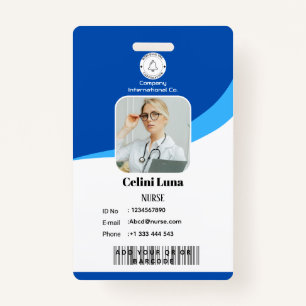 Modern Design with EMT Barcode Integration ID Badge