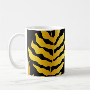 Modern design with leaves. Tropical leaves of gold Coffee Mug