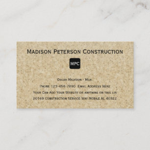 Modern Designed Construction Businesscards Business Card