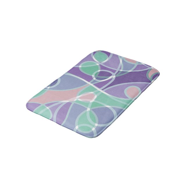 Modern Designer Abstract Pattern Bath Mat (Angled)