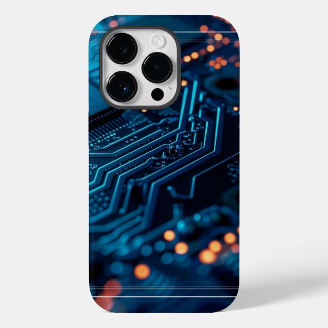 Modern Desktop Computer iPhone 14 Pro Case (Back)