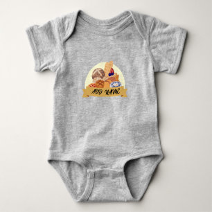 Modern dessert Bread baking bakery custom name Baby Bodysuit