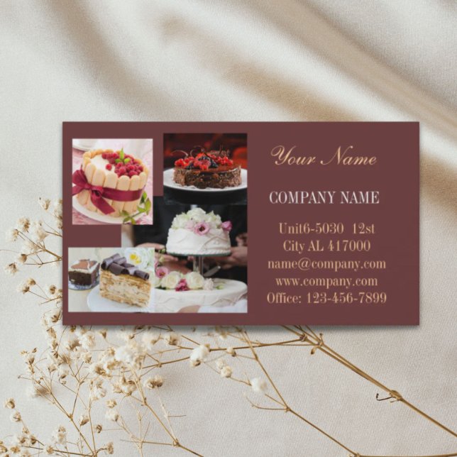 Modern dessert cake cupcake baker bakery business card (Modern dessert cake cupcake baker bakery business card)