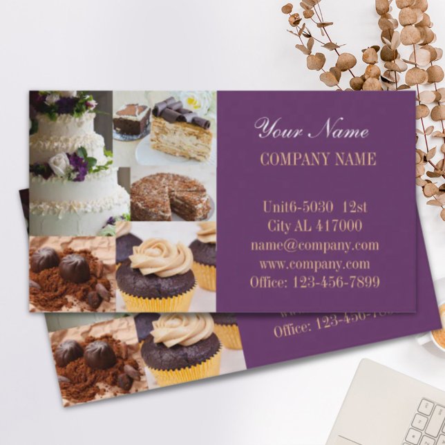 Modern dessert cake cupcake baker bakery business card (Modern dessert cake cupcake baker bakery business card)