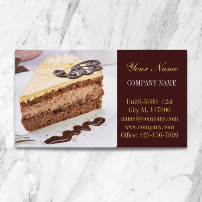 Modern dessert cupcake cake bakery business card (Modern dessert cupcake cake bakery business card)