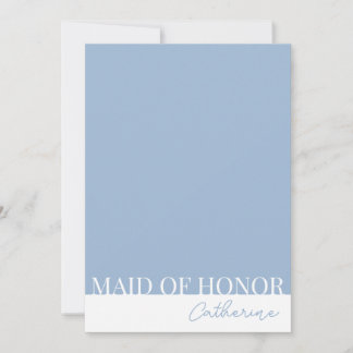 Modern Detailed Maid of Honour Proposal Card