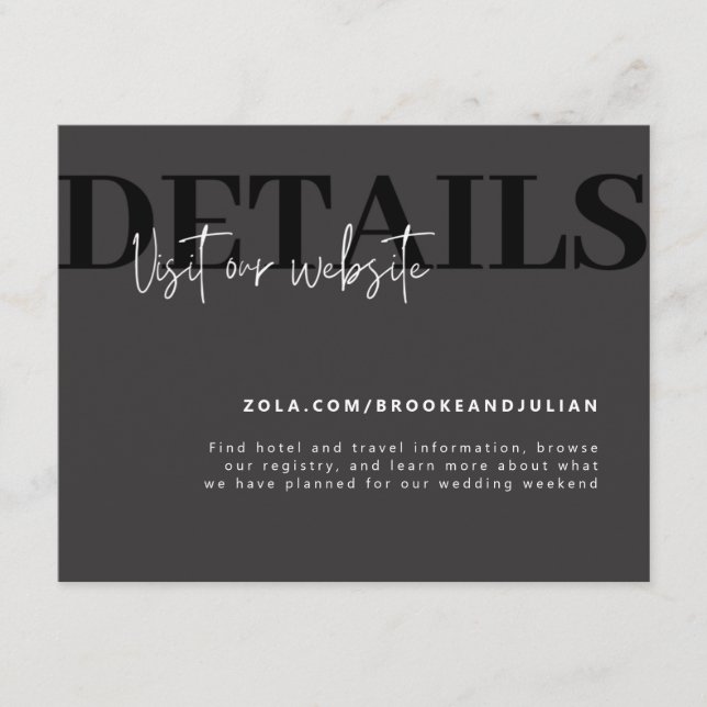 Modern Details Card (Front)