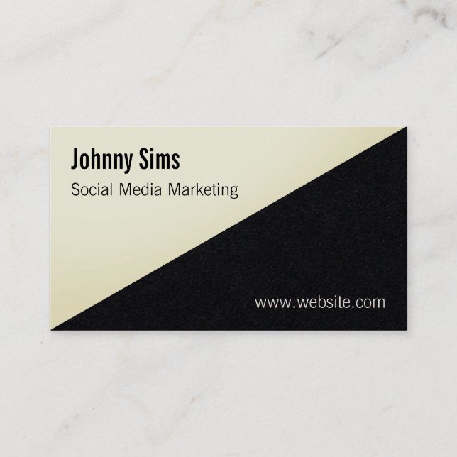 Modern diagonal split triangle line cover business card (Front)