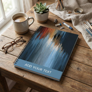 Modern Diagonal, stripe pattern spiral Notebook