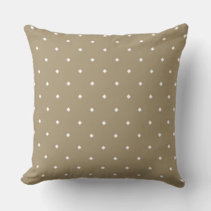 Modern Diamond Geometric Pattern on Beige Cushion