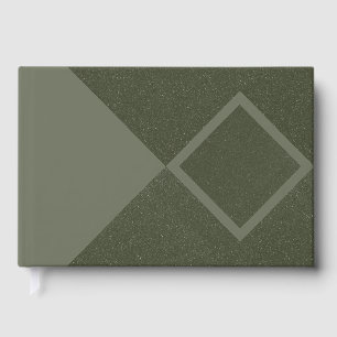 Modern Diamond Moss - Foil Guestbook