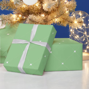 Modern diamond pattern green festive Christmas  Wrapping Paper