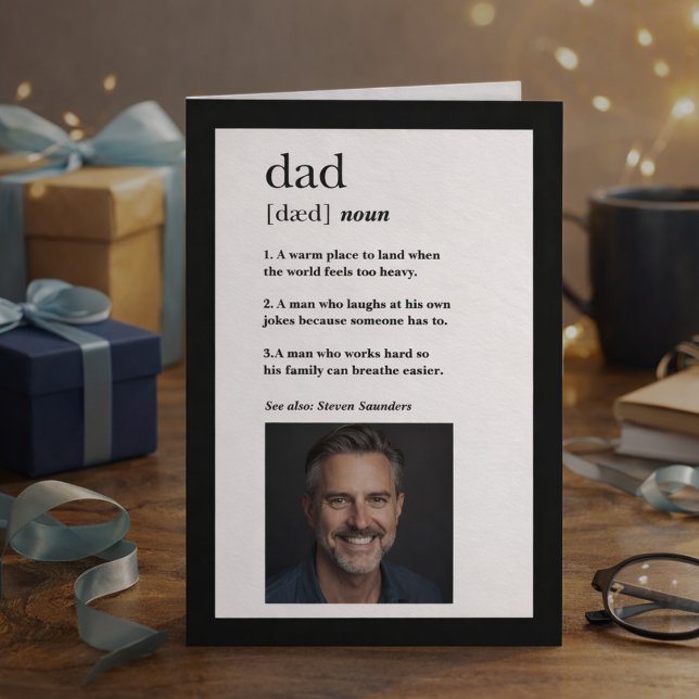 Modern Dictionary Definition Photo Father’s Day  Card (Creator Uploaded)