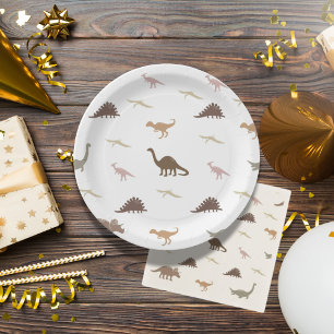 Modern Dinosaur Party Plates