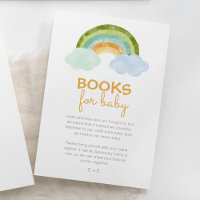 Modern Dinosaur Rainbow Baby Shower Book Request